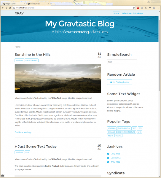 Grav TwentyFifteen Skeleton (a port of WordPress TwentyFifteen theme)